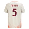 Maillot de Supporter AS Roma Ndicka 5 Extérieur 2024-25 Pour Homme